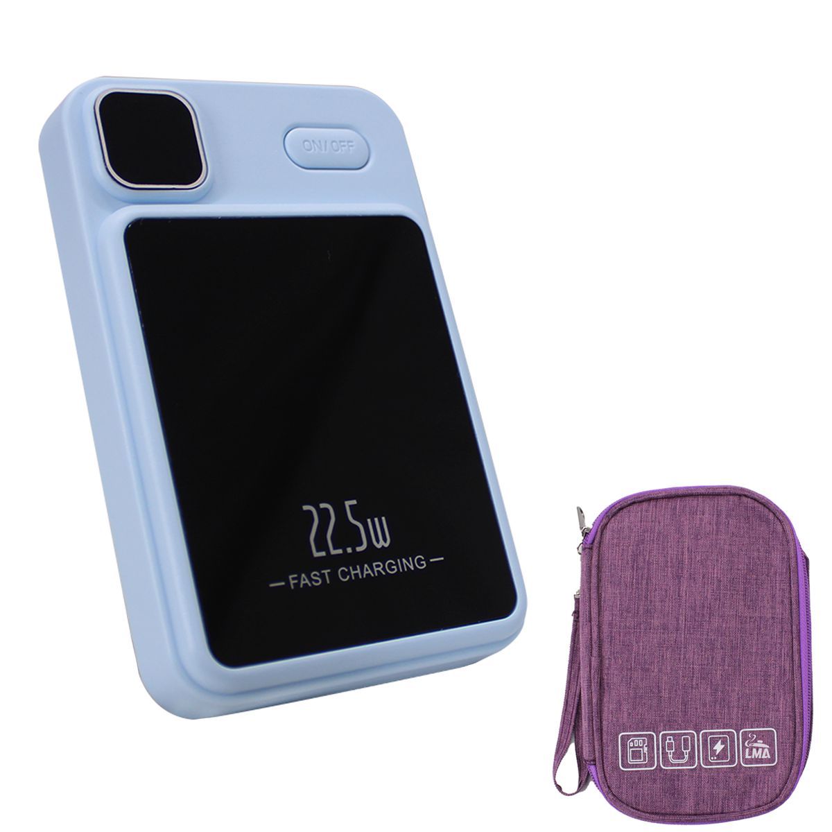 Magnetic Wireless Fast Charging Powerbank with Carrying Case