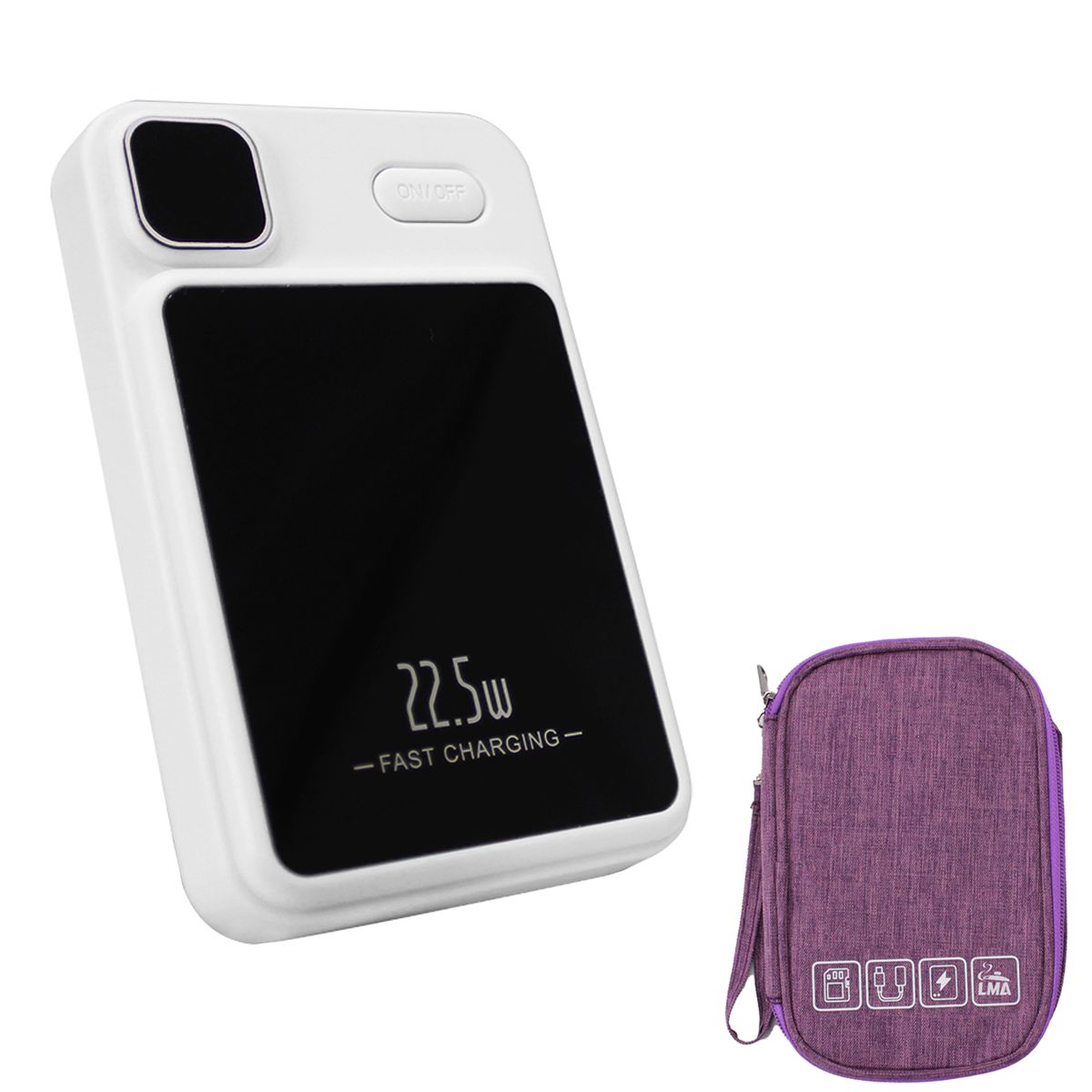 Magnetic Wireless Fast Charging Powerbank with Carrying Case