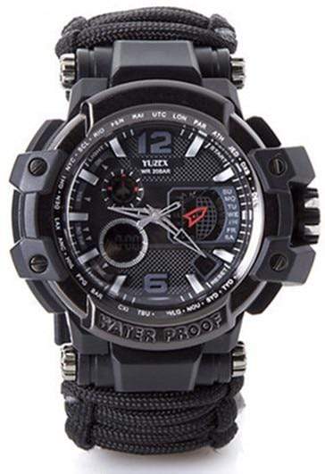 8 in 1 Outdoor  Multi functional Waterproof Military Tactical Paracord Watch Bracelet