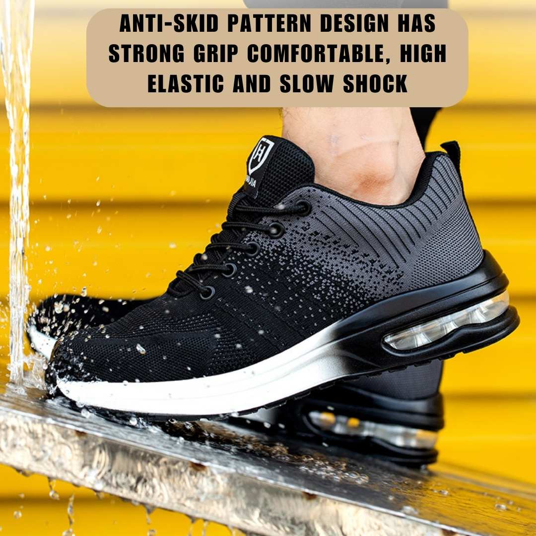 Avichic™ Breathable Steel Toe Cap Trainers – Lightweight Anti-Puncture Safety Shoes for Work, Construction & Industrial Use