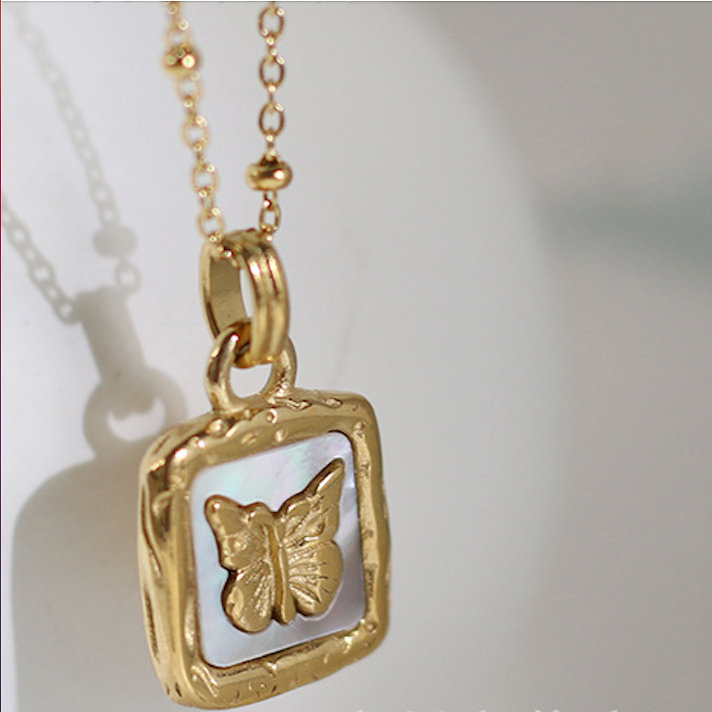 Butterfly shell necklace