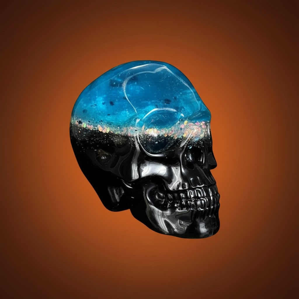 Halloween 3D Skull Silicone Mold Set of 3 with Detailed Design for Resin Casting and Candle Making