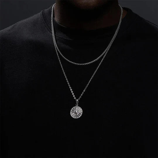 Compass Pendant - Necklace Set