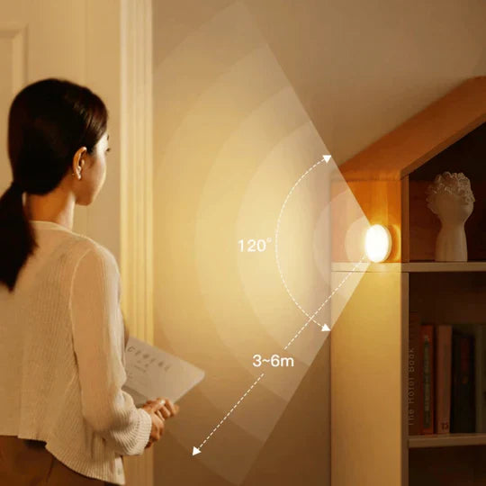 LED Motion Sensor Night Light – USB Rechargeable Wall Lamp for Bedroom, Stairs, Corridor & Wardrobe