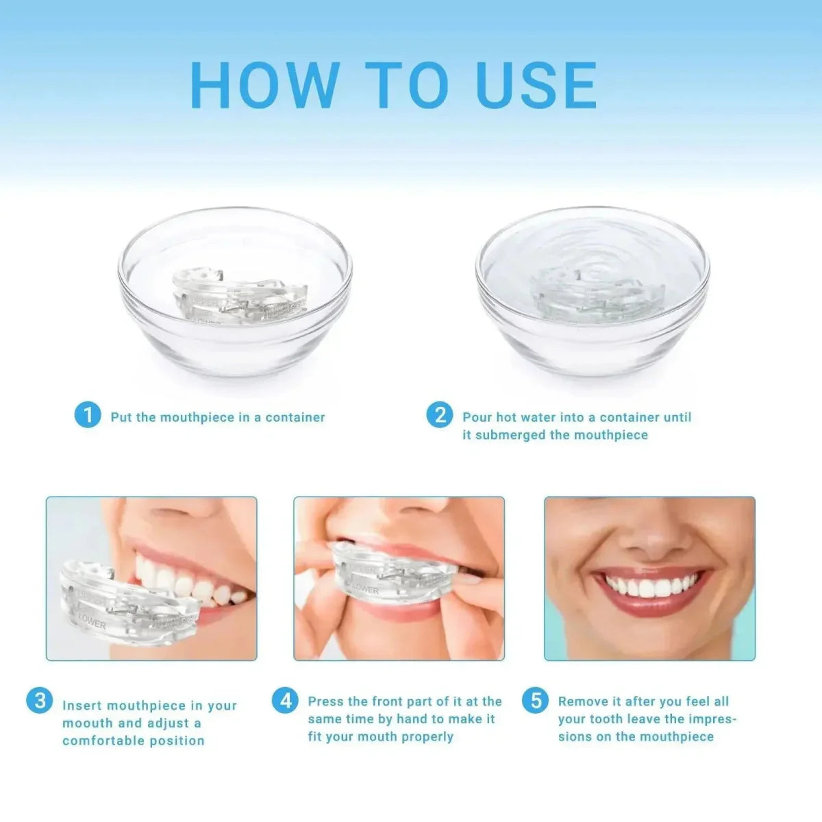 Snorer – Adjustable anti-snoring mouthpiece for peaceful, restful sleep