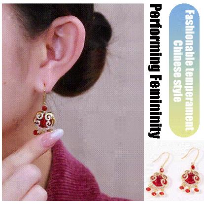 Auspicious Clouds Wrapped in Sun Earrings -- （May luck and sunshine be with you）