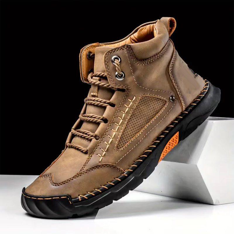 Stylish Hand-Stitched Flat Sole Men's Boots