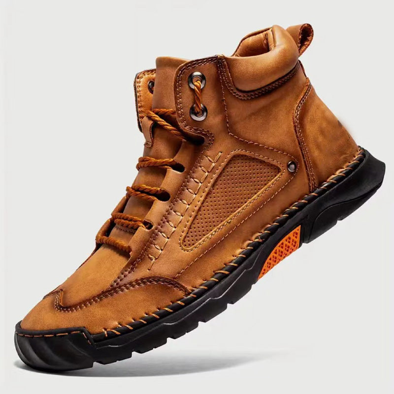 Stylish Hand-Stitched Flat Sole Men's Boots