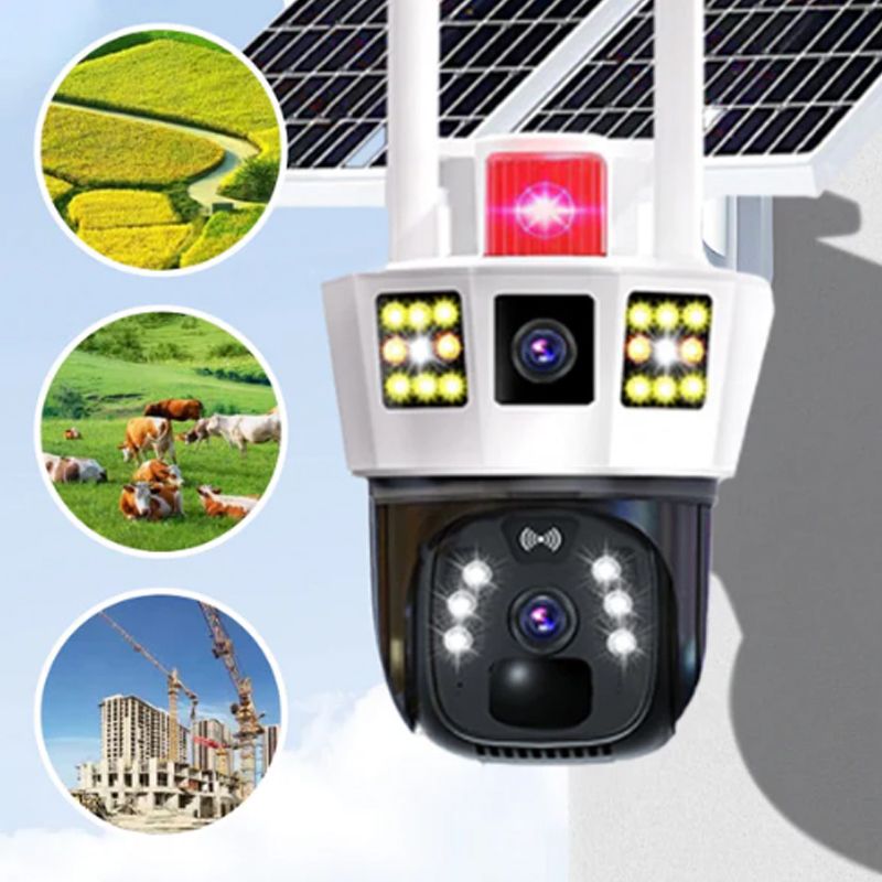 360° Smart Solar Surveillance Camera with Three-screen Monitoring✨