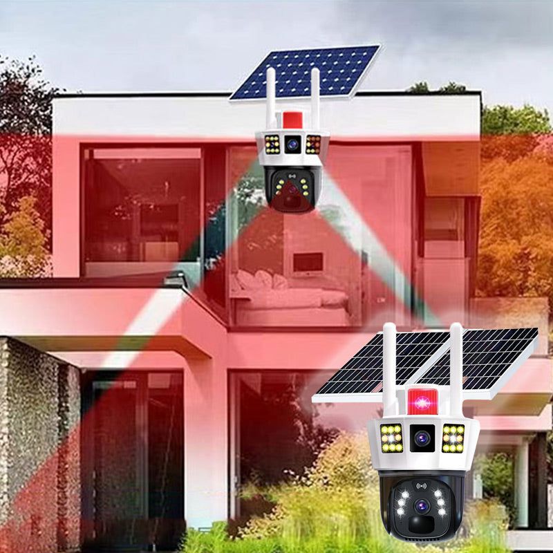360° Smart Solar Surveillance Camera with Three-screen Monitoring✨
