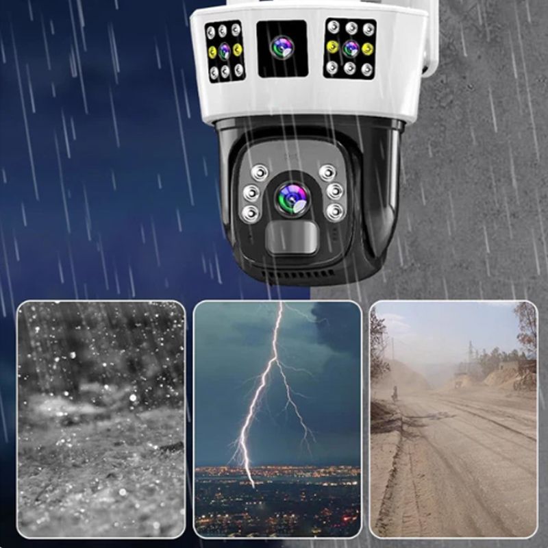 360° Smart Solar Surveillance Camera with Three-screen Monitoring✨