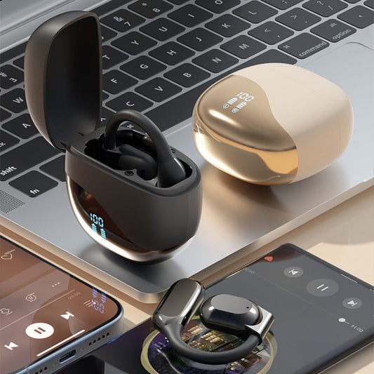 360° ACS Panoramic Sound Effects - Wireless Open Ear Headphones with LED Display