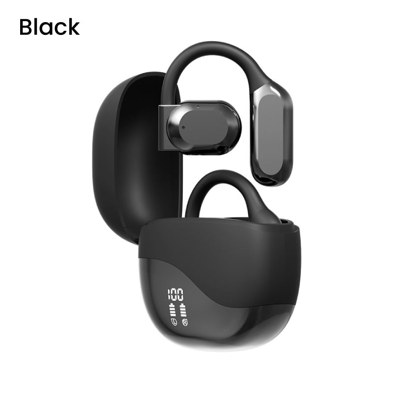 360° ACS Panoramic Sound Effects - Wireless Open Ear Headphones with LED Display