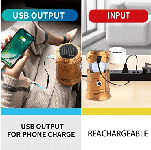 Portable Solar Camping Light With Fan
