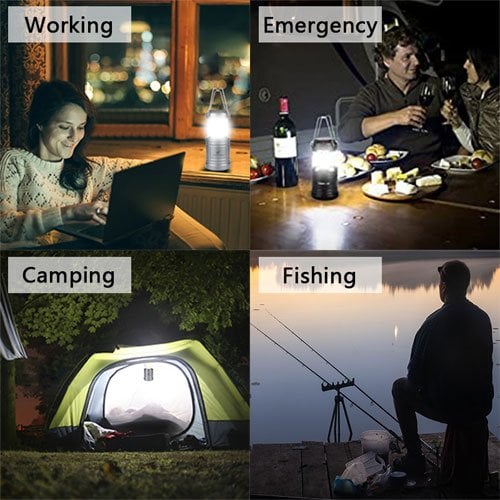 Portable Solar Camping Light With Fan