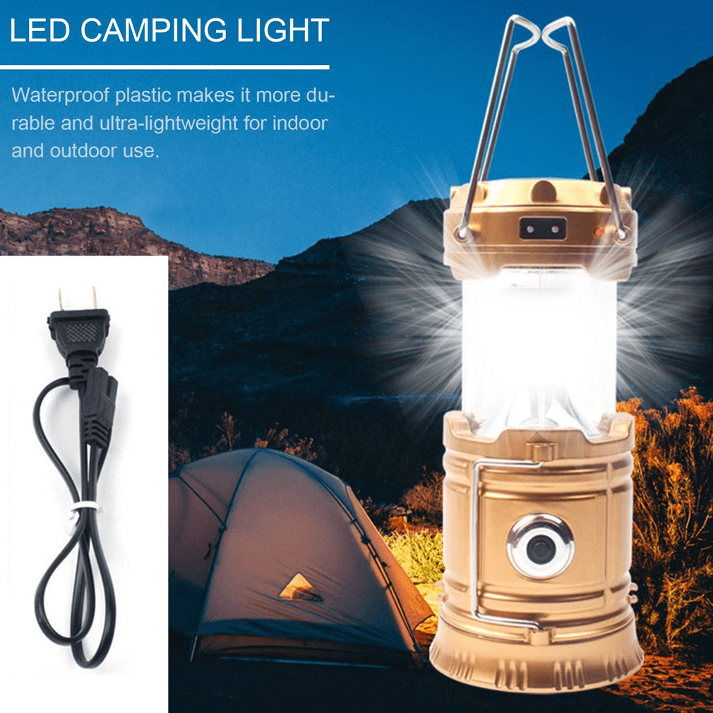 Portable Solar Camping Light With Fan