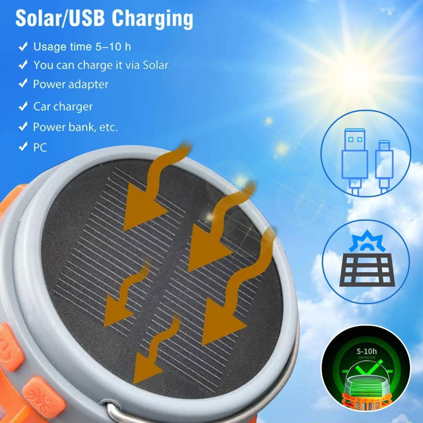 Multi-functional Solar Camping Mosquito Killer Lamp