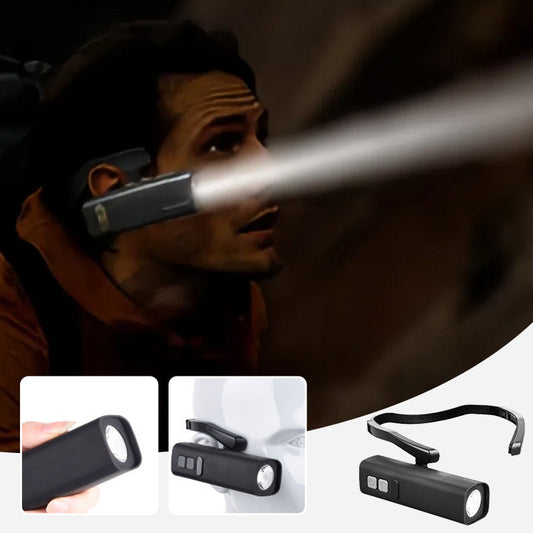 ar-Hanging Rechargeable LED Headlamp – Motion Sensor, 5 Light Modes, Adjustable Angle for Camping, Hiking, Running, Repairs