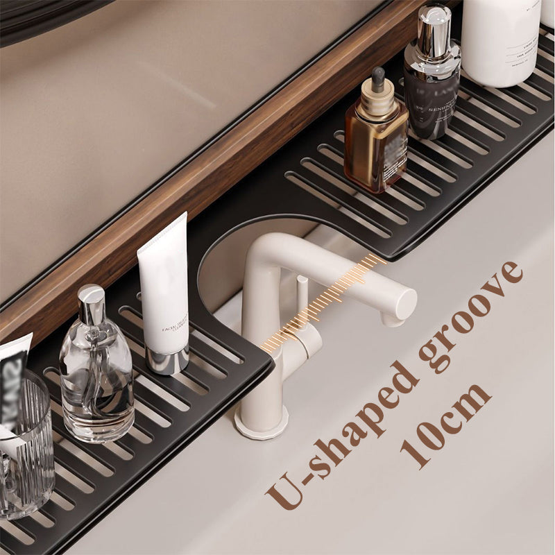 Walnut Bathroom, Kitchen Suction Cup Shelf