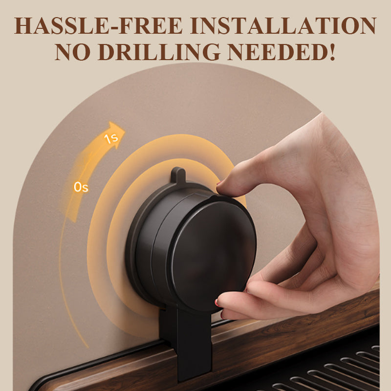 Walnut Bathroom, Kitchen Suction Cup Shelf