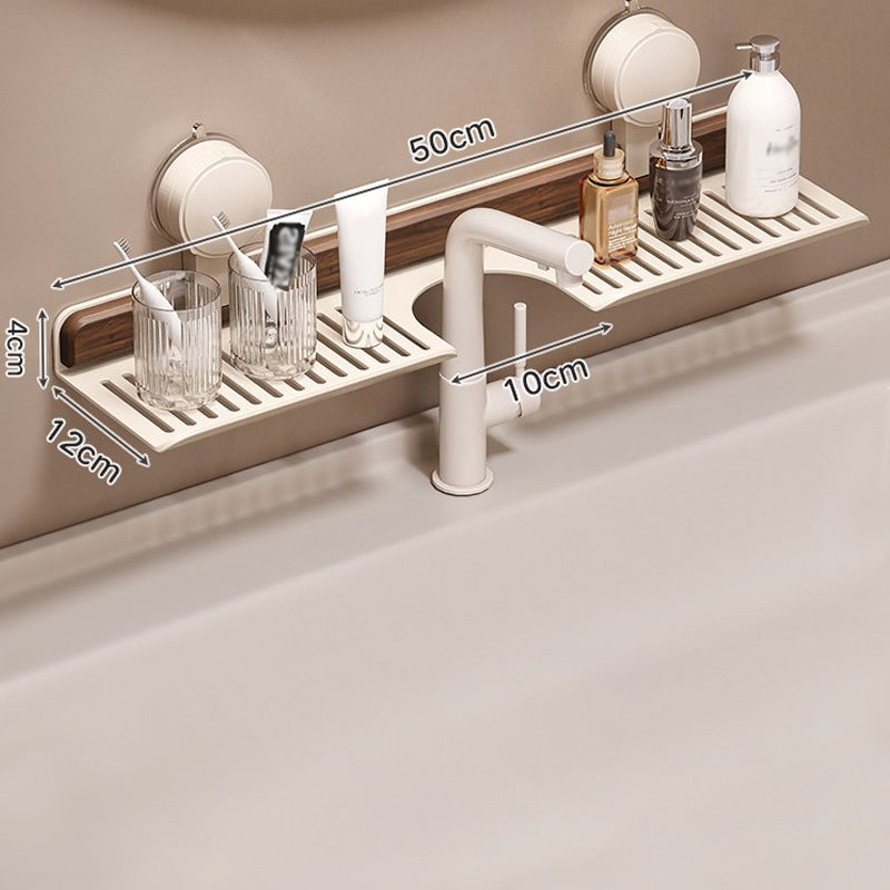 Walnut Bathroom, Kitchen Suction Cup Shelf