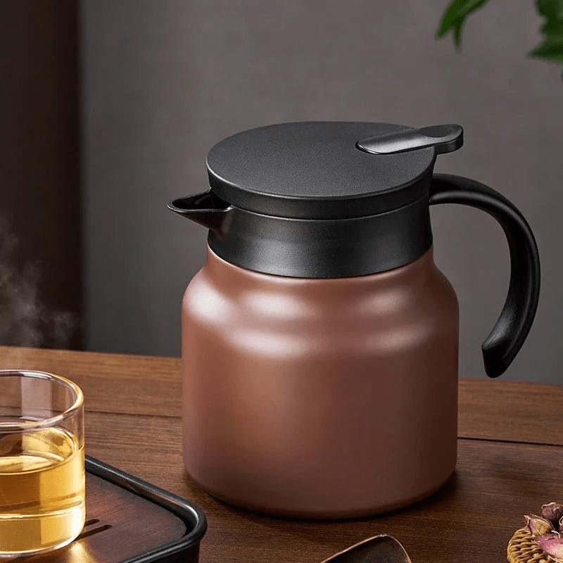 TeaLuxe – Insulated Teapot with Stainless Steel & Ceramic Strainer for Hot or Cold Tea