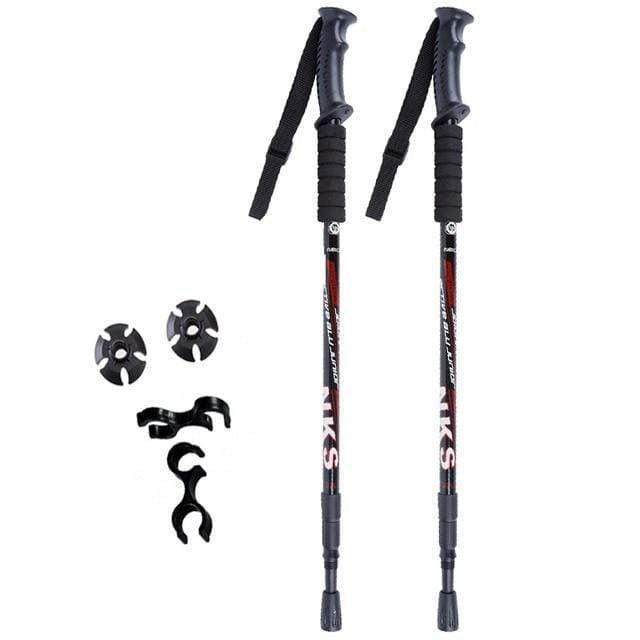 2Pcs Anti Shock Nordic Walking Sticks For Trekking & Hiking