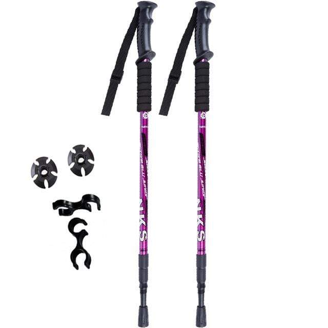 2Pcs Anti Shock Nordic Walking Sticks For Trekking & Hiking