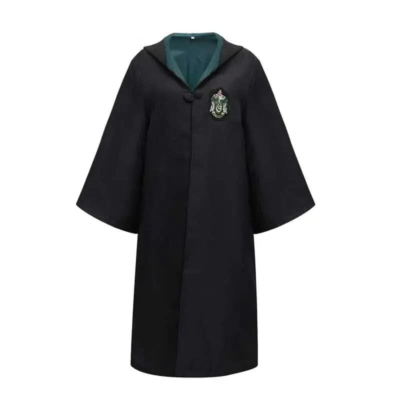 Wizard Costume Robe Hooded Embroidered Ankle Length