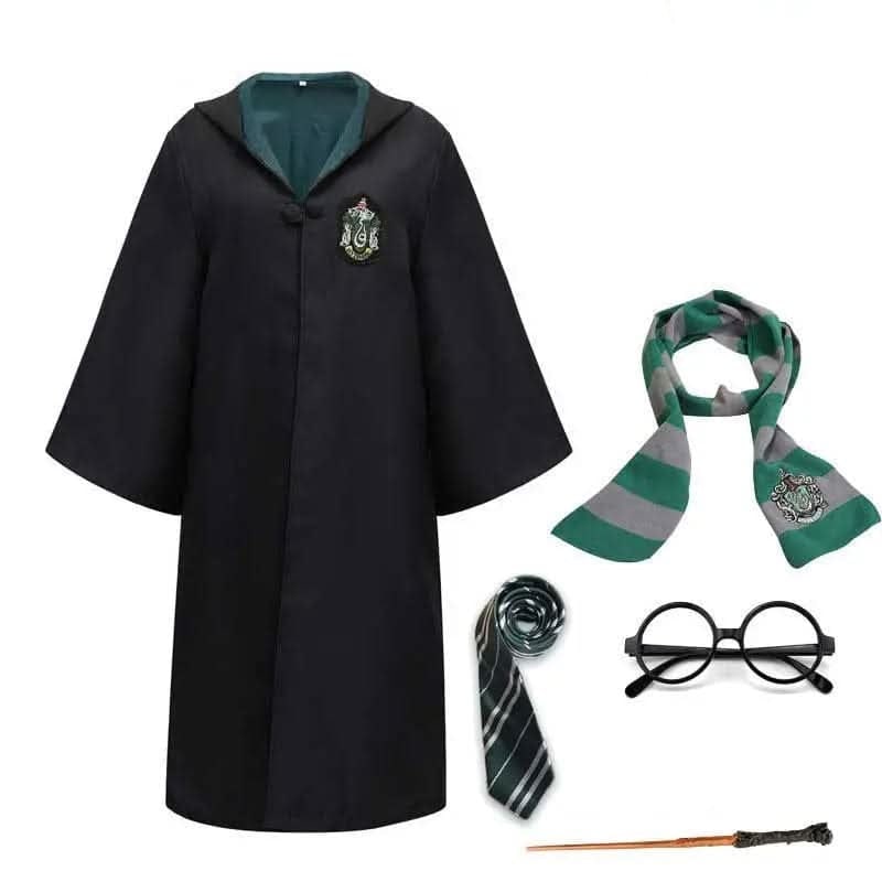 Wizard Costume Robe Hooded Embroidered Ankle Length