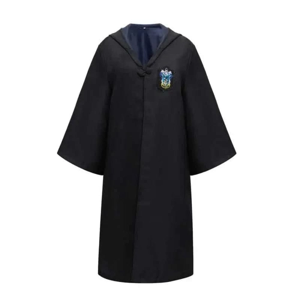 Wizard Robe Costume with Embroidered Crest and Hood