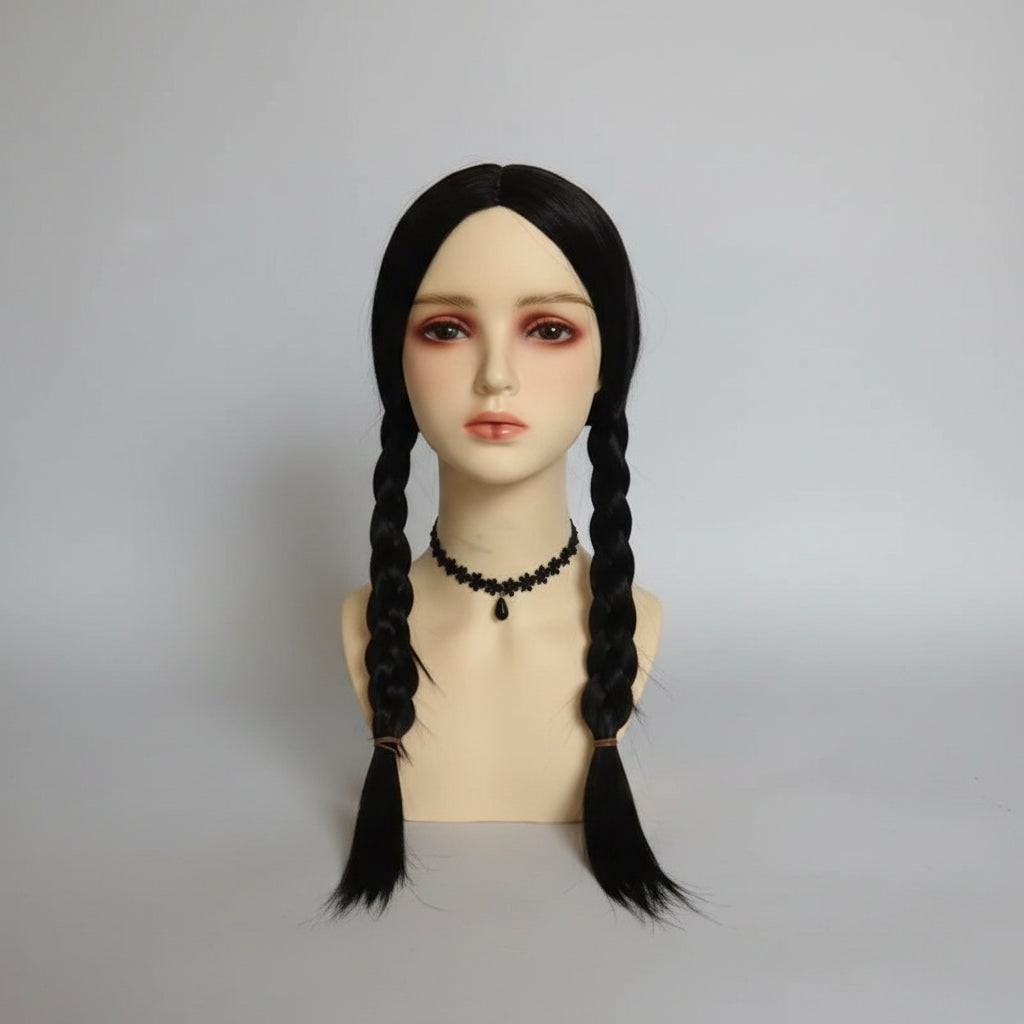 Women's Halloween Costume gothic schoolgirl with White Collar and Long Sleeves Party Outfit