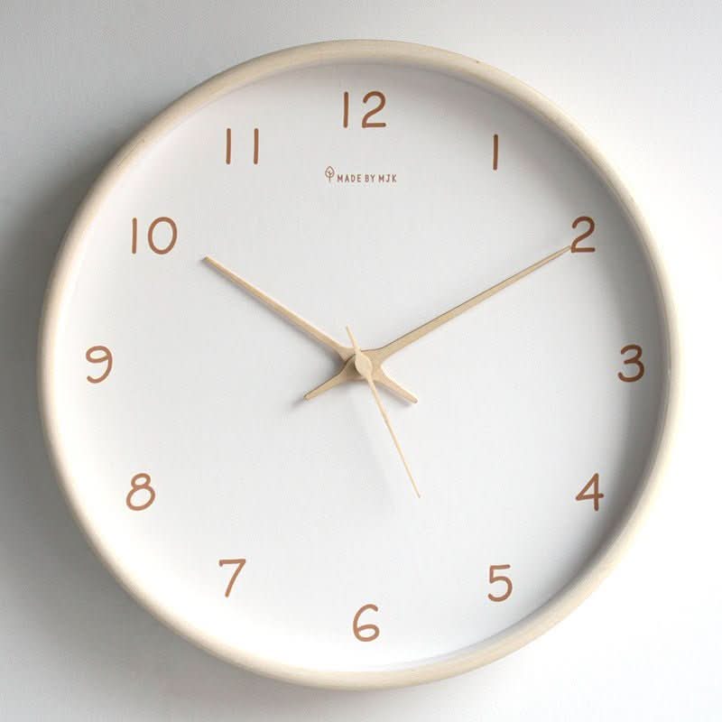 WOODHAVEN – Solid Wood 10-Inch Silent Analogue Wall Clock