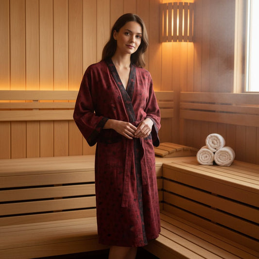 ZENLEAF – Two-Tone Kimono Bathrobe for Lightweight Everyday Relaxation